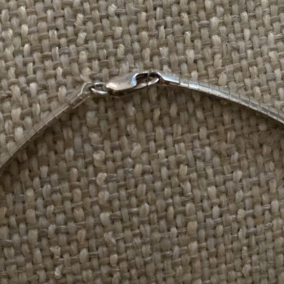 Sterling Silver Choker Necklace Womens 16” - Picture 2 of 5